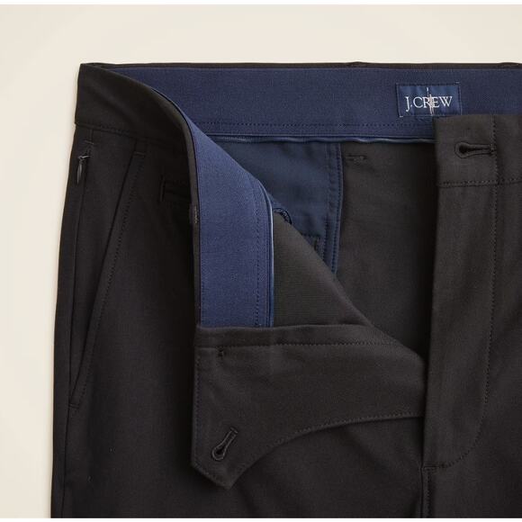 J.Crew Performance 1040 Athletic Tapered-Fit Tech Pants Mens 36x34 Black Stretch - Picture 3 of 10